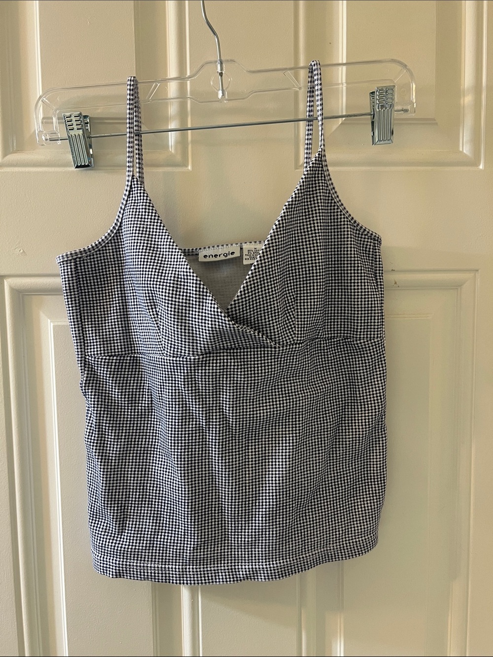 Vintage Energie Gingham V‑Neck Spaghetti Strap Camisole
